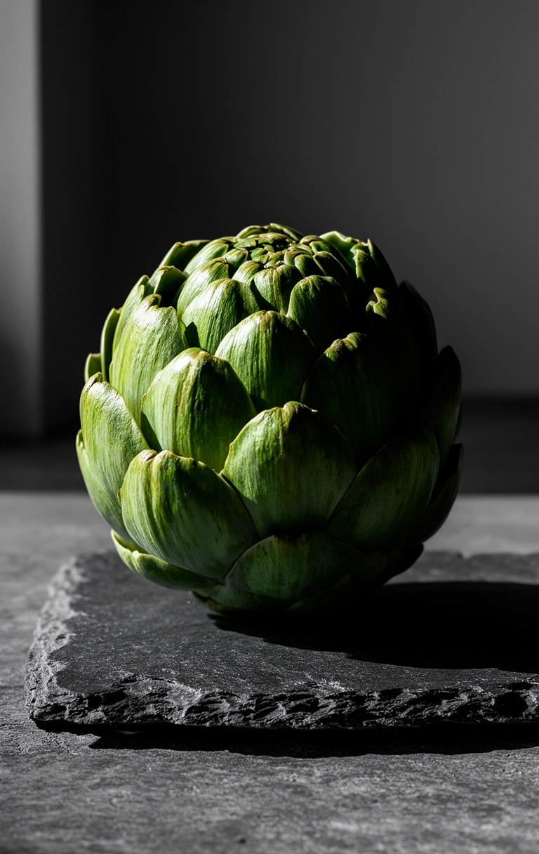 Artichoke on stone